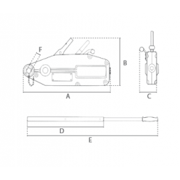  GRIP PULLER WITH ALOUMINIUM CASTING FOR   3,2 WITH OUT  WIRE ROPE