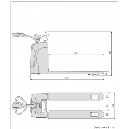 DINI ARGEO FULL ELECTRIC PALLET TRUCK WITH SCALE ELWL LOGISTIC SERIES 1200KG DINI ARGEO FULL ELECTRIC PALLET TRUCK WITH SCALE ELWL LOGISTIC SERIES 1200KG - Kapountalis