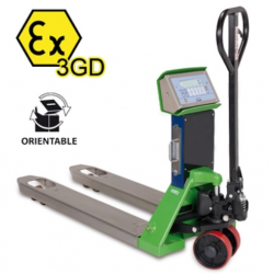 DINI ARGEO HAND PALLET TRUCK WITH SCALE FOR HAZARDOUS ZONES TPW EX 3GD - 2000KG DINI ARGEO HAND PALLET TRUCK WITH SCALE FOR HAZARDOUS ZONES TPW EX 3GD - 2000KG