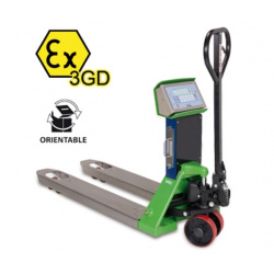DINI ARGEO HAND PALLET TRUCK WITH SCALE FOR HAZARDOUS ZONES TPW EX 3GD - 2000KG DINI ARGEO HAND PALLET TRUCK WITH SCALE FOR HAZARDOUS ZONES TPW EX 3GD - 2000KG