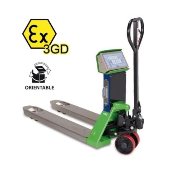 DINI ARGEO HAND PALLET TRUCK WITH SCALE FOR HAZARDOUS ZONES TPW EX 3GD - 2000KG - Kapountalis