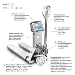 DINI ARGEO ΑΝΟΞΕΙΔΩΤΟ ΧΕΙΡΟΚΙΝΗΤΟ ΠΑΛΕΤΟΦΟΡΟ ΜΕ ΖΥΓΑΡΙΑ TPWI PRO SERIES - 2000KG 