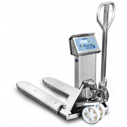 DINI ARGEO SAINLESS STEEL HAND PALLET TRUCK WITH SCALE TPWI PRO SERIES -2000KG DINI ARGEO SAINLESS STEEL HAND PALLET TRUCK WITH SCALE TPWI PRO SERIES -2000KG