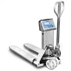 DINI ARGEO SAINLESS STEEL HAND PALLET TRUCK WITH SCALE TPWI PRO SERIES -2000KG