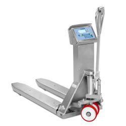 DINI ARGEO STAINLESS STEEL HAND PALLET TRUCK WITH SCALE TPWID ACTIVITY SERIES - 2000KG DINI ARGEO STAINLESS STEEL HAND PALLET TRUCK WITH SCALE TPWID ACTIVITY SERIES - 2000KG