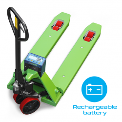 DINI ARGEO HAND PALLET TRUCK SCALE WITH RECHARGABLE BATTERY TPWNBT - 2M 2000KG DINI ARGEO HAND PALLET TRUCK SCALE WITH RECHARGABLE BATTERY TPWNBT - 2M 2000KG