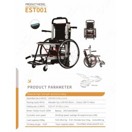 DRAGON DW-EST001 | Αναπηρικό Αμαξίδιο Αναρρίχησης Σκαλοπατιών για ΑΜΕΑ | 159 kg