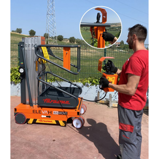 SELF-PROPELLED ELECTRIC PLATFORM ELEVAH 65 MOVE LIGHT - 6.3Μ WORKING HEIGHT - Kapountalis