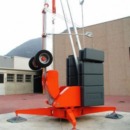 SELF ERECTING CRANE GA 727 MAX LOAD 2500 KG - 9.5Μ & 700KG - 27M &19.3M HEIGHT