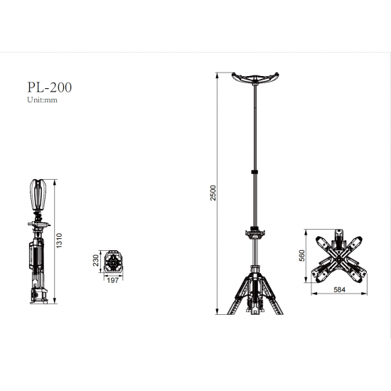 G-Comin PL-200 | Folding light tower up to 1100 m² G-Comin PL-200 | Folding light tower up to 1100 m² - Kapountalis