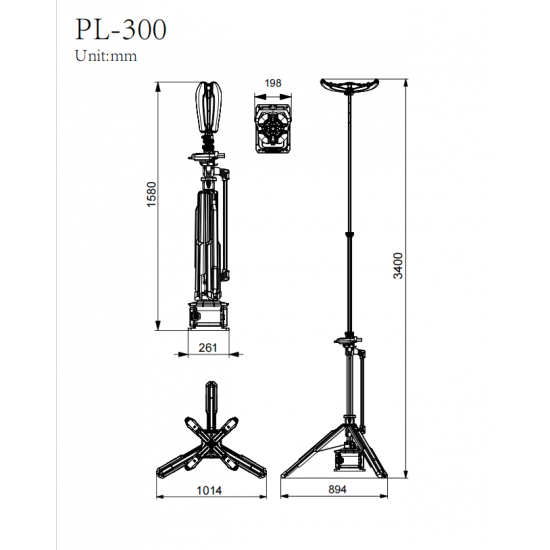 G-Comin PL-300 | Folding light tower up to 2.200 m² G-Comin PL-300 | Folding light tower up to 2.200 m² - Kapountalis