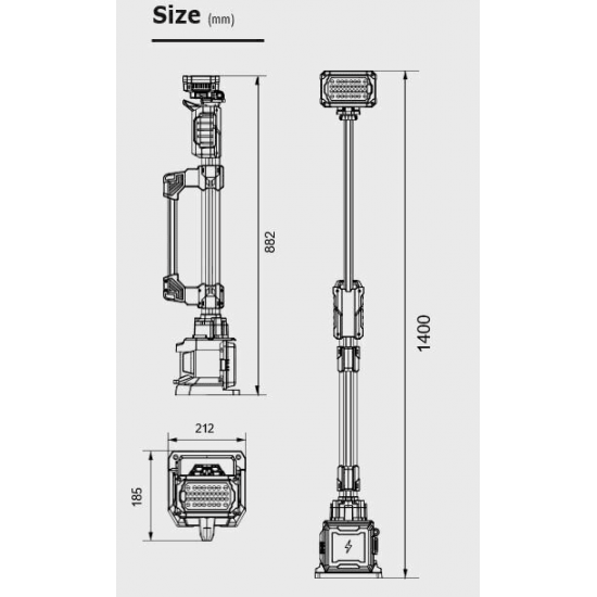 G-Comin TL-100 | Folding light tower up to 20 m² G-Comin TL-100 | Folding light tower up to 20 m² - Kapountalis