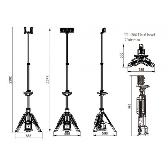 G-Comin TL-200 | Folding light tower up to 50 m² G-Comin TL-200 | Folding light tower up to 50 m² - Kapountalis