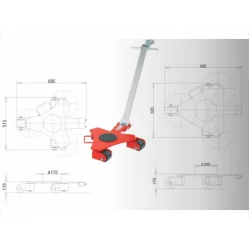 Περιστρεφόμενα φορεία μεταφοράς RL3H-3000kg Περιστρεφόμενα φορεία μεταφοράς RL3H-3000kg