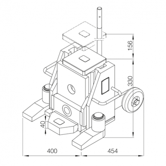 Hydraulic jack 30000kg,156mm stroke - Kapountalis
