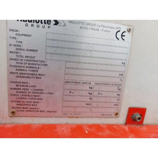 USED HAULOTTE STAR 10 - 10Μ WORKING HEIGHT (2012) - Kapountalis