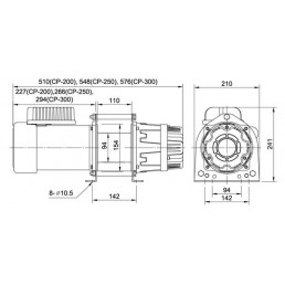 COME UP CP-300 | Μονοφασικό βαρούλκο με συρματόσχοινο | 300 kg