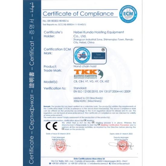 Chain hoist 2000kg,10m stroke,10m handling chain Chain hoist 2000kg,10m stroke,10m handling chain - Kapountalis