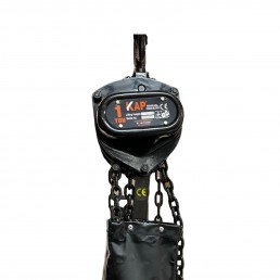 Black Chain hoist 1000kg,15m stroke,15m handling chain