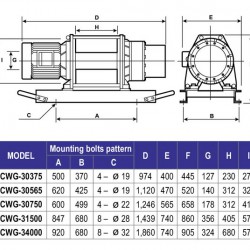 COME UP CWG-34000 | Three-phase wire rope hoist | 5000 kg COME UP CWG-34000 | Three-phase wire rope hoist | 5000 kg