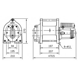 COME UP CWL-200L | Μονοφασικό βαρούλκο συρματόσχοινου | 200 kg