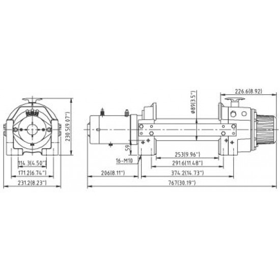 COME UP DP-10000 | Professional Hydraulic Winch | 4536 kg COME UP DP-10000 | Professional Hydraulic Winch | 4536 kg - Kapountalis
