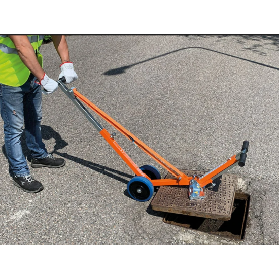 ITALIFTERS APS80 | Wheeled lifting lever for manhole covers | 600 kg ITALIFTERS APS80 | Wheeled lifting lever for manhole covers | 600 kg - Kapountalis