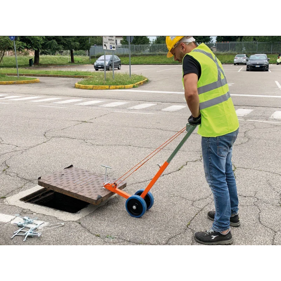 ITALIFTERS APS80 | Wheeled lifting lever for manhole covers | 600 kg ITALIFTERS APS80 | Wheeled lifting lever for manhole covers | 600 kg - Kapountalis