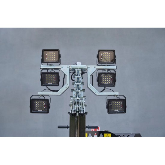 ITALTOWER LIGHTING TOWER WITH DIESEL-POWER GENERATOR & HYDRAULIC LIFTING SYSTEM ASTRID HYBRID AGM UP TO 8.5M ILLUMINATED AREA 4400 SQM - Kapountalis