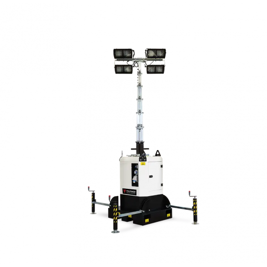 ITALTOWER LIGHTING TOWER WITH MANUAL LIFTING SYSTEM BASETOWER UP TO 8.5M - ILLUMATED AREA UP TO 9300 SQM - Kapountalis