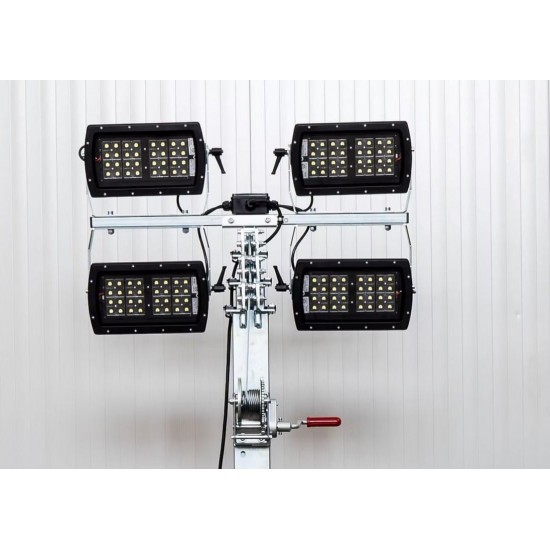 ITALTOWER LIGHTING TOWER WITH MANUAL LIFTING SYSTEM KT UP TO 5.5M - ILLUMATED AREA UP TO 3000 SQM - Kapountalis