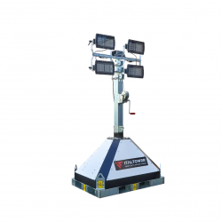ITALTOWER LIGHTING TOWER WITH MANUAL LIFTING SYSTEM STREET PLUG-IN UP TO 5.5M - ILLUMATED AREA UP TO 4700 SQM