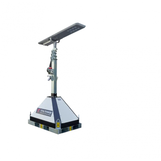 ITALTOWER SOLAR LIGHTING TOWER WITH MANUAL LIFTING SYSTEM STREET SOLAR ILLUMATED AREA UP TO 480 SQM - Kapountalis