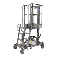 IXOLIFT X400 ATEX INOX ADJUSTABLE WORK PLATFORM for 3974 mm working height IXOLIFT X400 ATEX INOX ADJUSTABLE WORK PLATFORM for 3974 mm working height