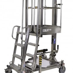 IXOLIFT X400 ATEX INOX ADJUSTABLE WORK PLATFORM for 3974 mm working height IXOLIFT X400 ATEX INOX ADJUSTABLE WORK PLATFORM for 3974 mm working height