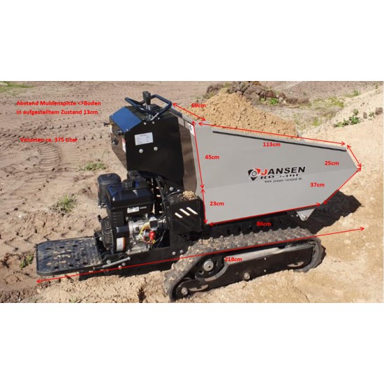JANSEN TRACK DUMPER RD-600S WITH HYDRAULIC TIPPING RD-600S 600kg JANSEN TRACK DUMPER RD-600S WITH HYDRAULIC TIPPING RD-600S 600kg - Kapountalis