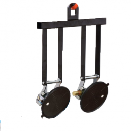 KSF BD 400 | Εξάρτημα διπλής βεντούζας τζαμιών με γάντζο 120 kg