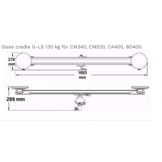 KSF G‑LS | Glass Cradle Attachment 130 kg KSF G‑LS | Glass Cradle Attachment 130 kg - Kapountalis