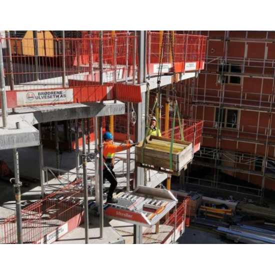 Liftroller floor - Platform for rolling materials and equipment from balcony or platform - Kapountalis