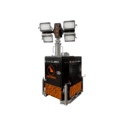 LUXTOWER LUX CUBO | High‑Power Lighting Tower up to 9300 m² with Generator and hydraulic Lift up to 8 m