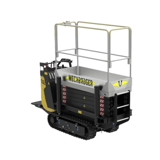 DIESEL SCISSOR WORKING PLATFORMS 7M -MECHBADGER - Kapountalis