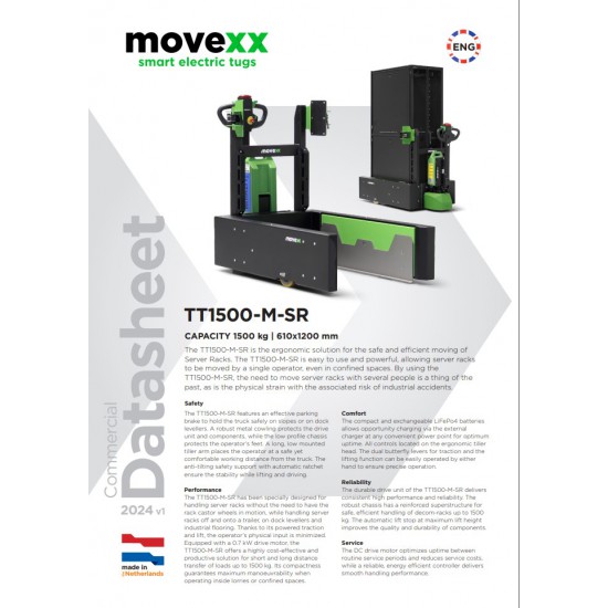 MOVEXX ELECTRIC TUG TT1500-M-SR ΓΙΑ ΤΗ ΜΕΤΑΚΙΝΗΣΗ SERVER RACKS MOVEXX ELECTRIC TUG TT1500-M-SR ΓΙΑ ΤΗ ΜΕΤΑΚΙΝΗΣΗ SERVER RACKS - Kapountalis