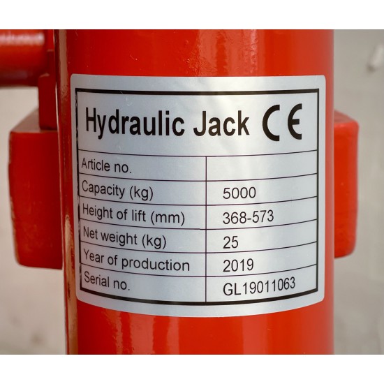 Hydraulic jack 5000kg,230mm stroke Hydraulic jack 5000kg,230mm stroke - Kapountalis