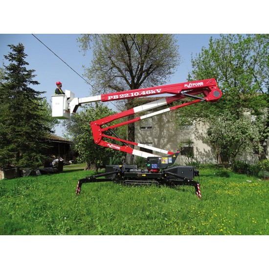 Platform Basket Spider 22.10.46 kV | Hybrid Tracked self-propelled spider lift with 46 kV insulation | 21.80 m Platform Basket Spider 22.10.46 kV | Hybrid Tracked self-propelled spider lift with 46 kV insulation | 21.80 m - Kapountalis
