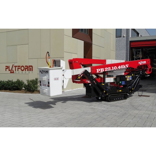 Platform Basket Spider 22.10.46 kV | Hybrid Tracked self-propelled spider lift with 46 kV insulation | 21.80 m Platform Basket Spider 22.10.46 kV | Hybrid Tracked self-propelled spider lift with 46 kV insulation | 21.80 m - Kapountalis