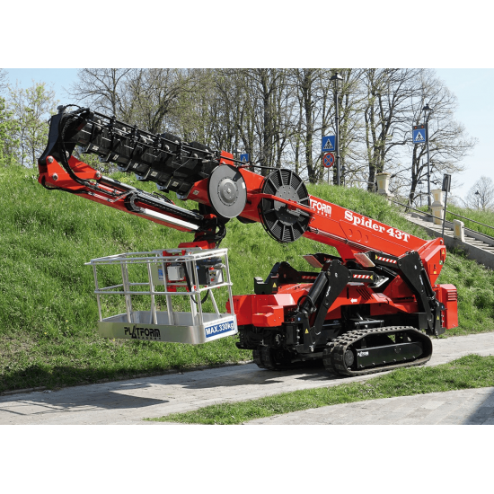 Platform Basket Spider 43 T | Hybrid tracked Self-propelled spider lift | 43.18 m Platform Basket Spider 43 T | Hybrid tracked Self-propelled spider lift | 43.18 m - Kapountalis