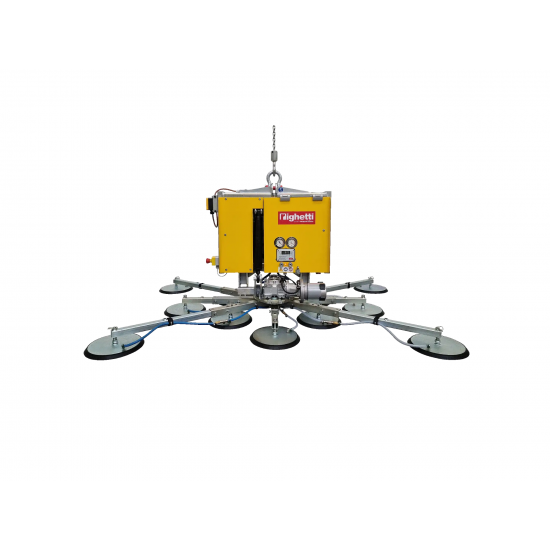 VACUUM LIFTER for GLASS (WITH BATTERIES )RIGHETTI GLE4+8 1200KG VACUUM LIFTER for GLASS (WITH BATTERIES )RIGHETTI GLE4+8 1200KG - Kapountalis
