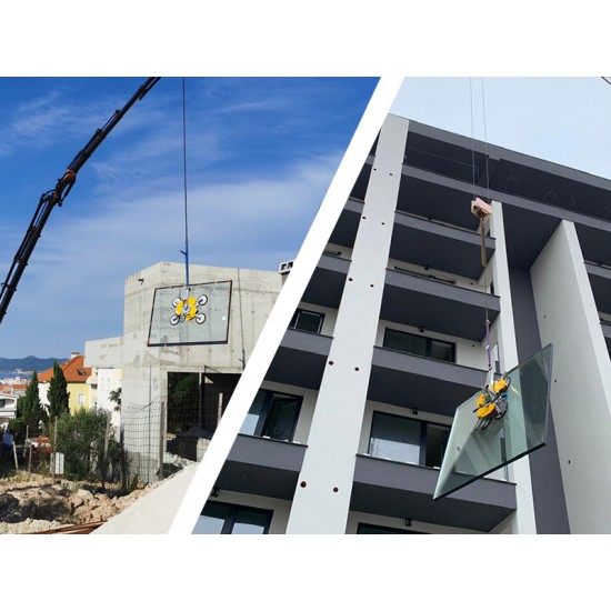 Glass vacuum lifter (battery) VBT4 PRO 400kg - 863MM-1781MM Longer extensions - Kapountalis