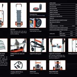 CARGOMASTER C120S | Ηλεκτρικό καρότσι μπαταρίας για σκάλες - 120 kg