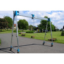 MOBILE ALUMINIUM  crane AKF-HV - 1500 kg load capacity, 3330 mm clear width